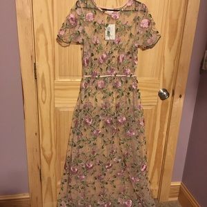 NWT Deanne II Purple flowers Large